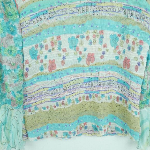 Vintage M L Top Y2K Pastel Sheer Coquette Fairy Dainty Ethereal Ruffle Feminine - Picture 4 of 6